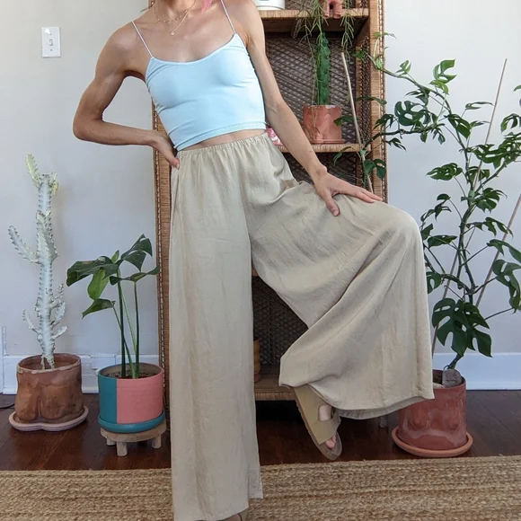 🚫 SOLD - Vince Triacetate Pull On Wide Leg Pants - Picture 2 of 10